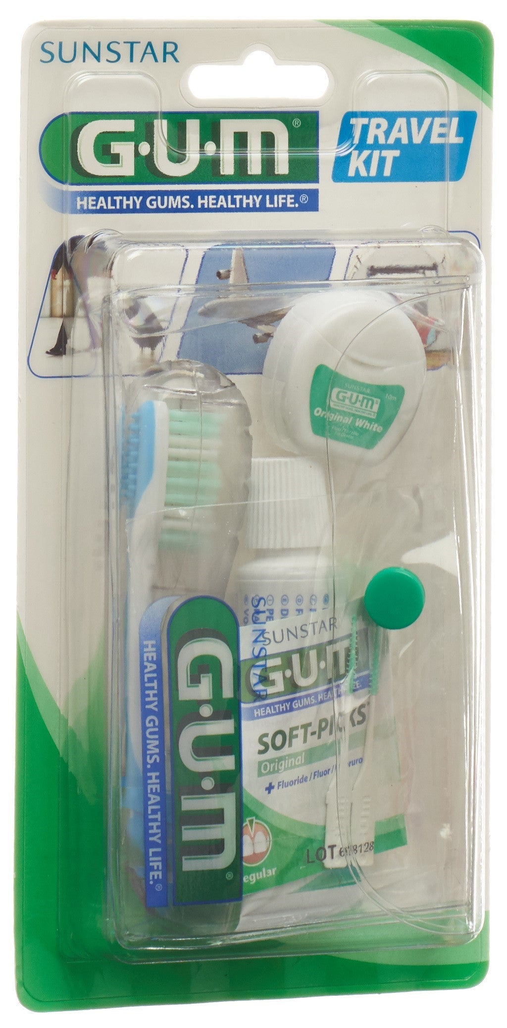 GUM Set de Voyage Hygiène Bucco-Dentaire Complet | Essentiel