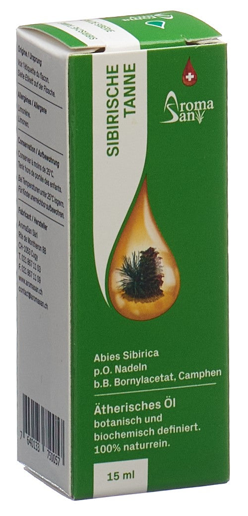 AROMASAN Huile Essentielle Sapin de Sibérie 1.8ml | Respiration &amp; Bien-être 15ml