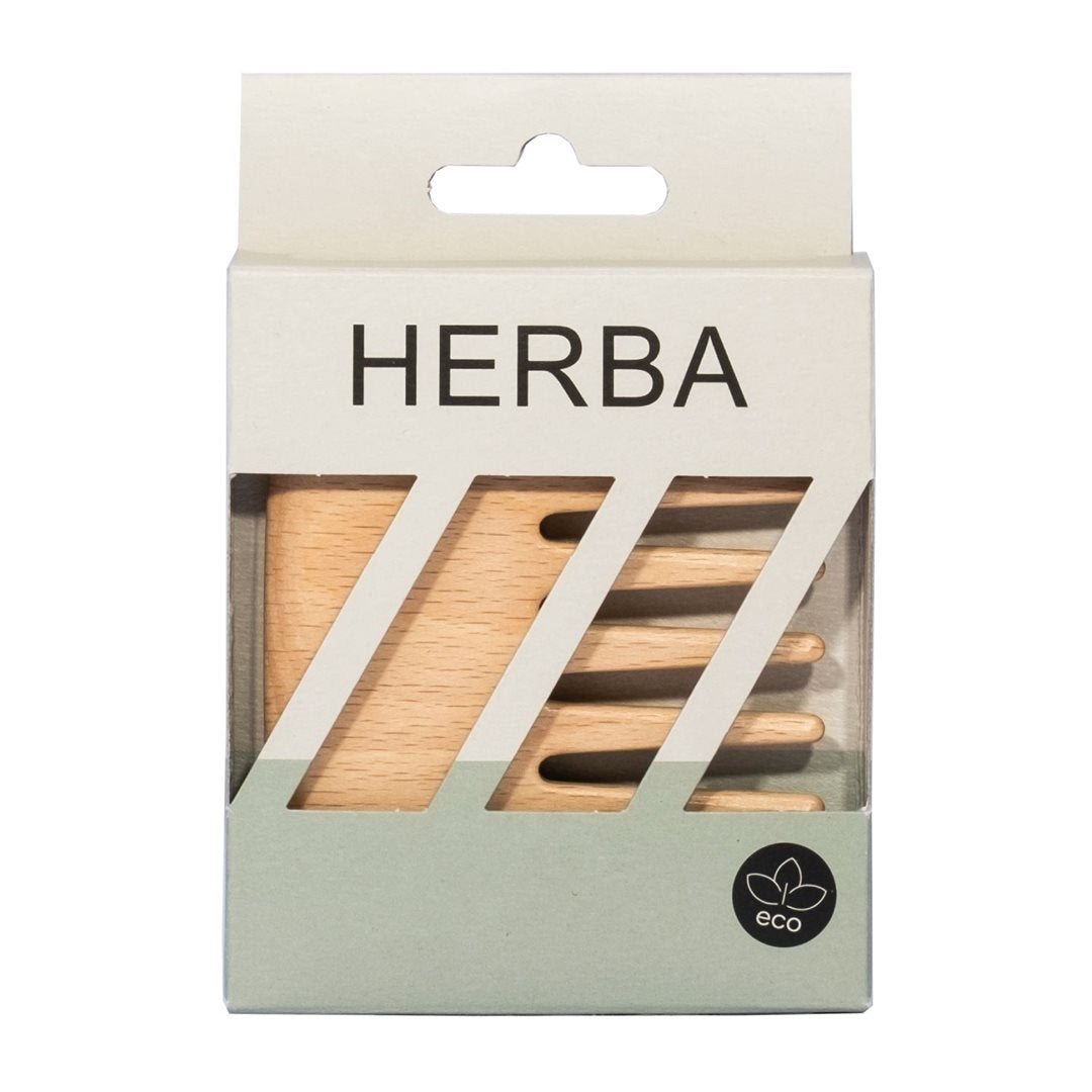 HERBA Peigne de Poche Bois de Hêtre Naturel Démêlant | Soin Cheveux