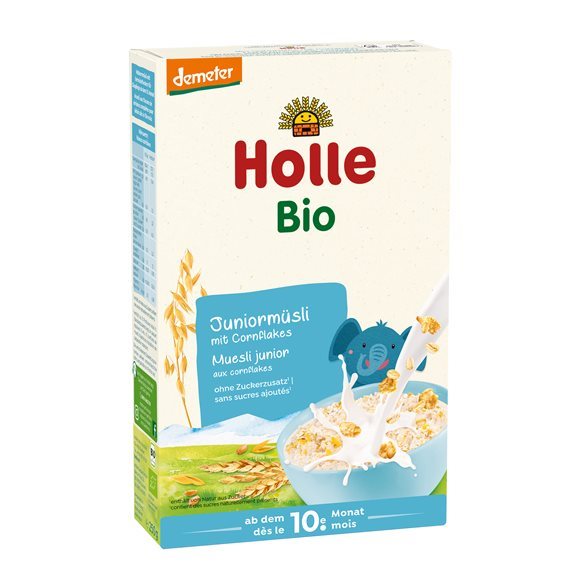 Holle Bio Muesli Juniors 3 Céréales &amp; Corn Flakes 250g