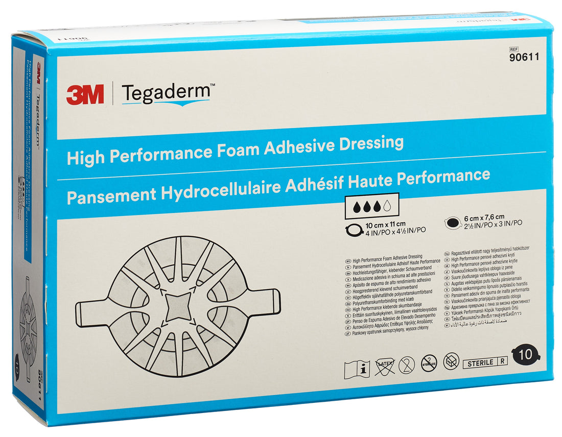 3M TEGADERM FOAM HP comp mous 6x7.6cm adhé 10 pce