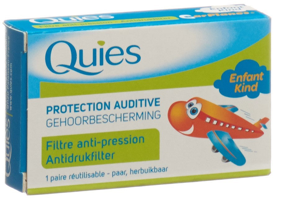 QUIES Earplanes Protection Surpression Enfants 2 Pièces | Confort Voyage