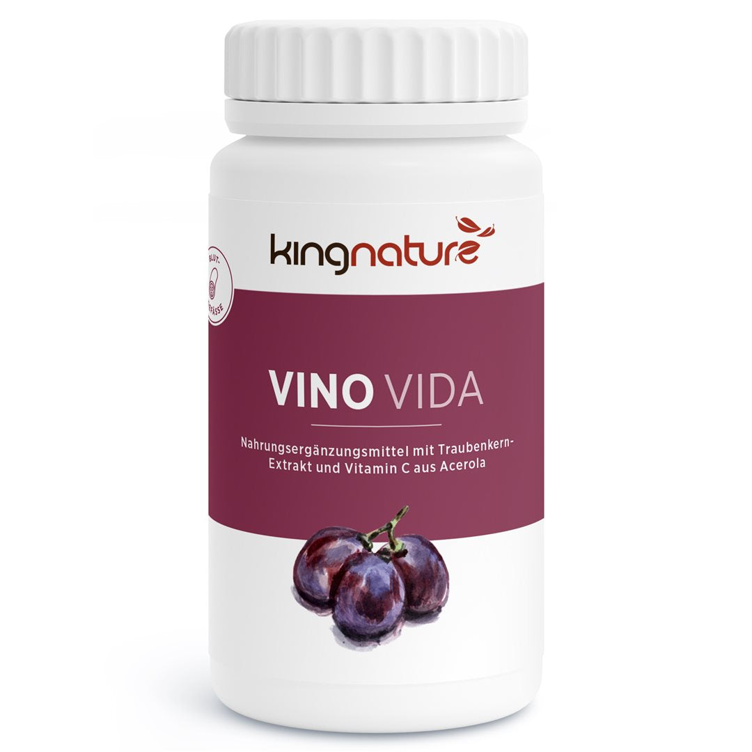 KINGNATURE Vino Vida 305 mg Complément Alimentaire | Boîte 90 Pièces