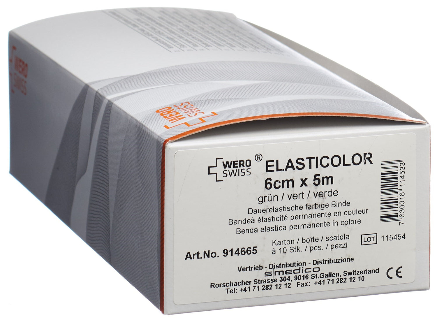 WERO SWISS Elasticolor band él 5mx6cm vert 10 pce