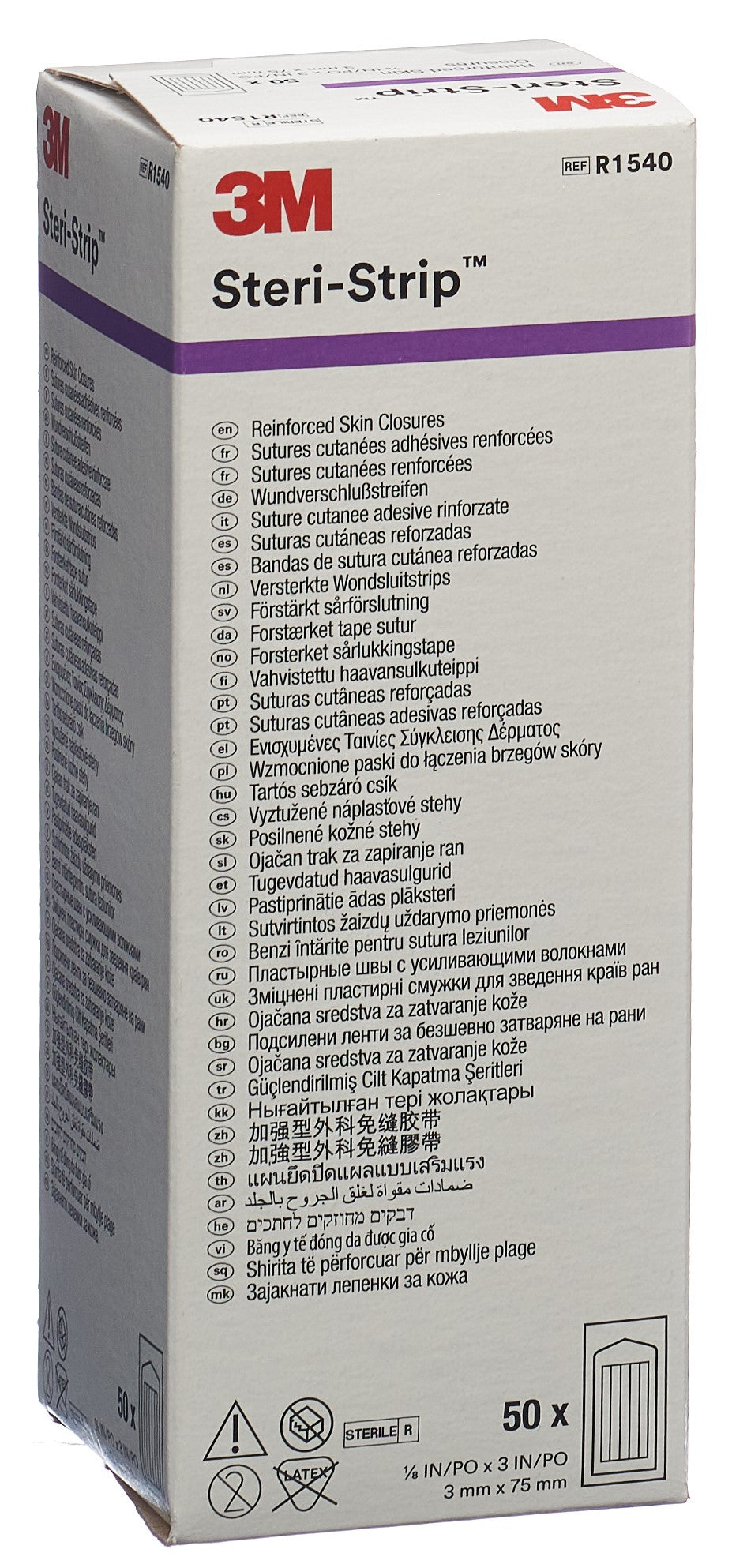 3M STERI STRIP 3x75mm bla renforcé (n) 50 x 5 pce
