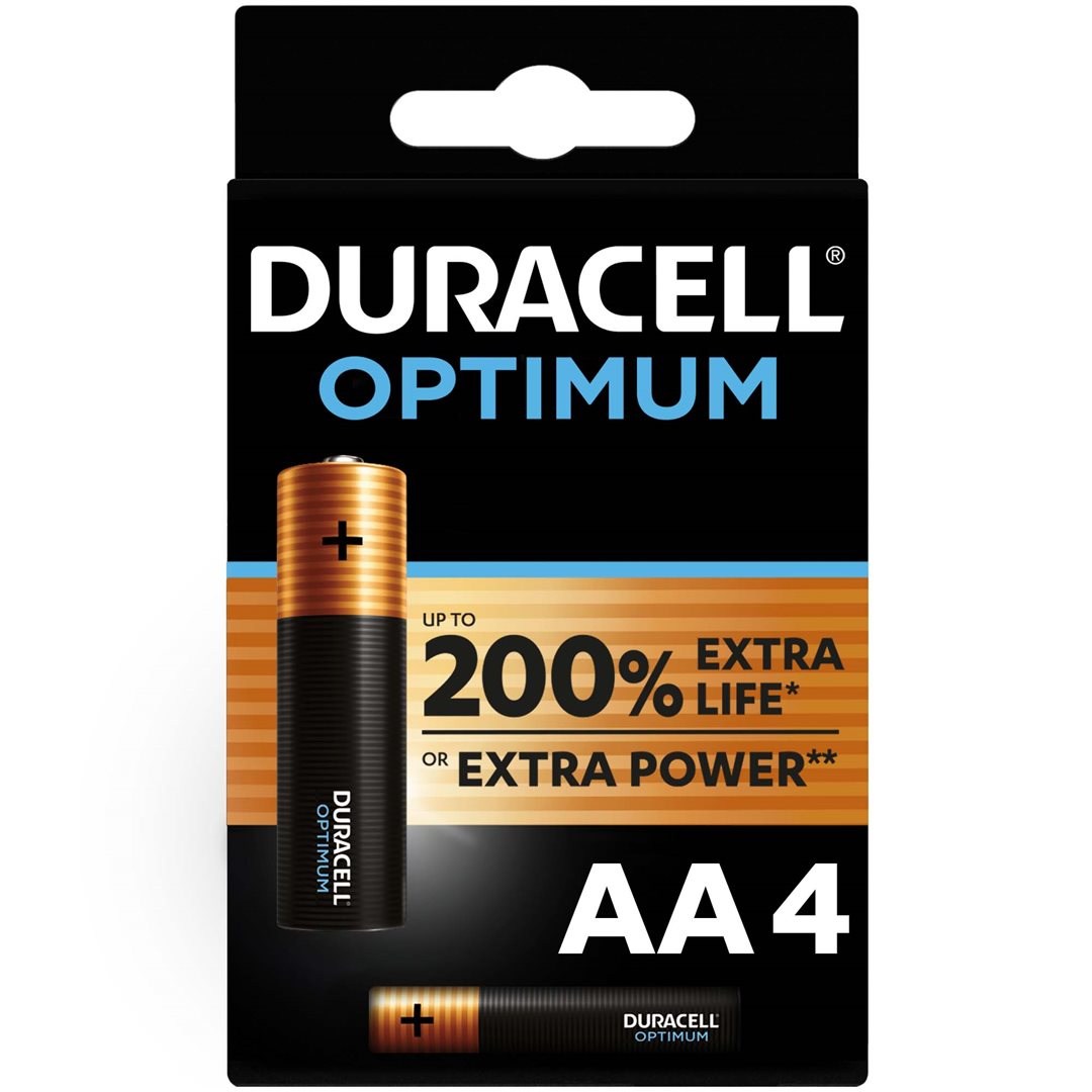 Duracell Optimum Piles AA 4 Pièces | Longue Durée