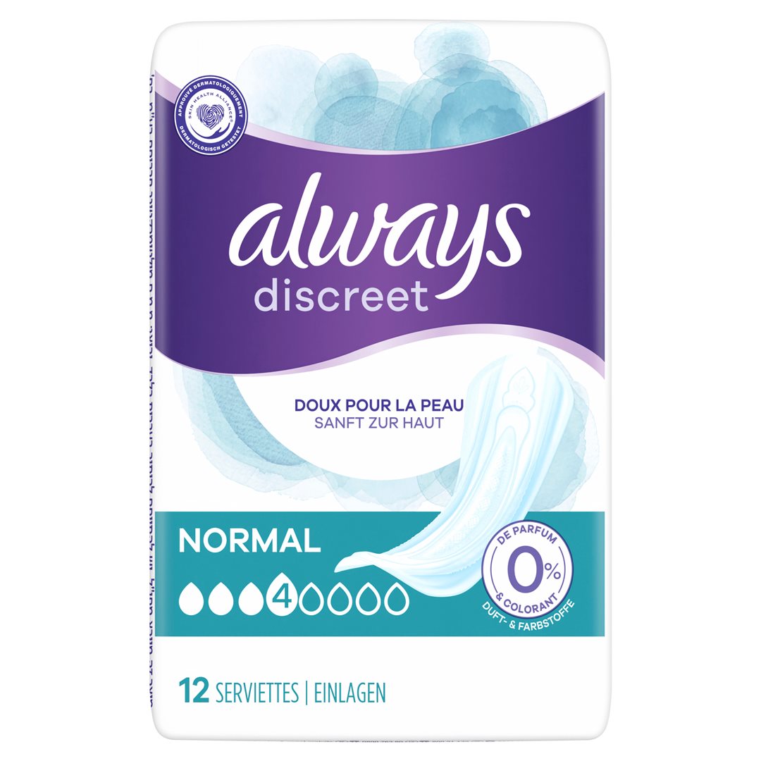 ALWAYS Discreet incontinence Normal 0% sach 12 pce