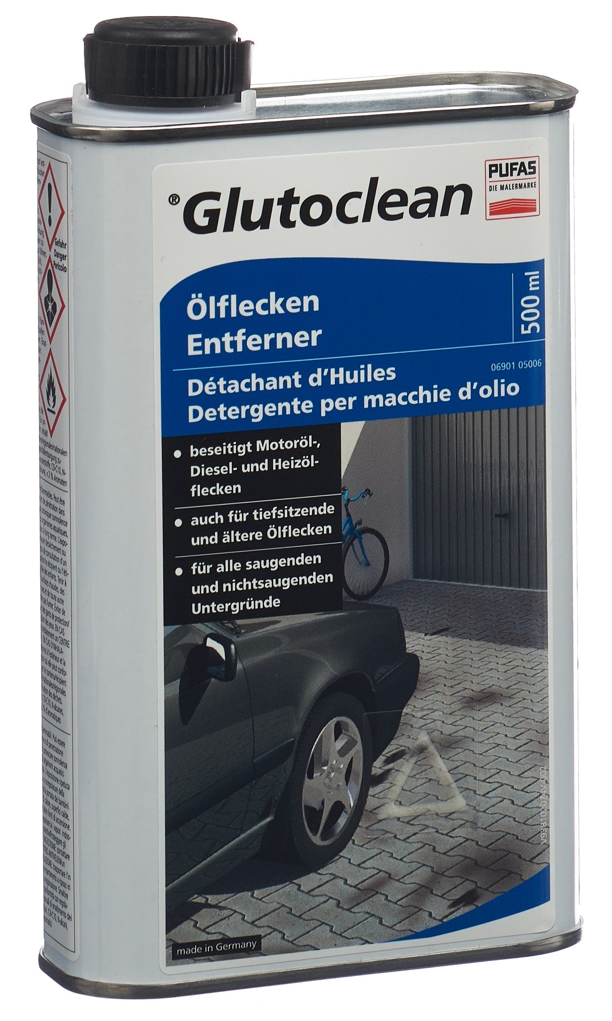 GLUTOCLEAN Détachant Taches Huile 500 ml | Efficacité Pro