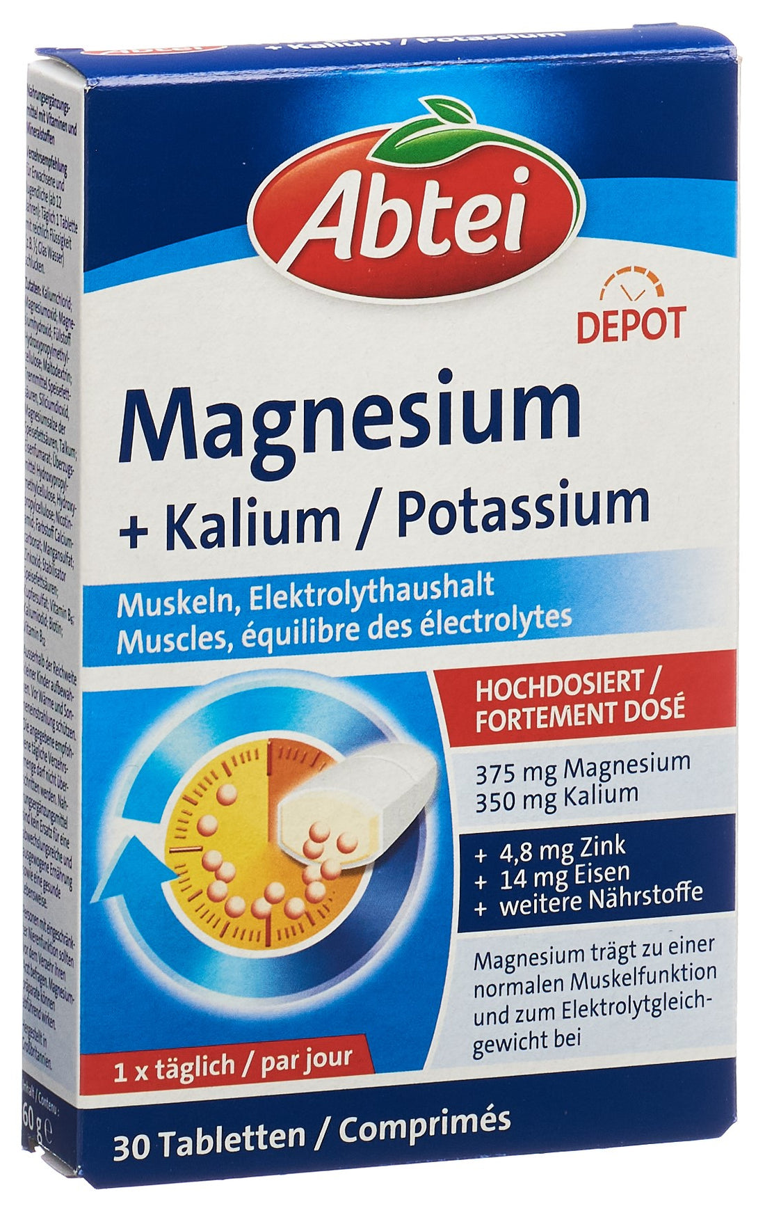 ABTEI Magnesium + potassium dépôt cpr (nv) 30 pce