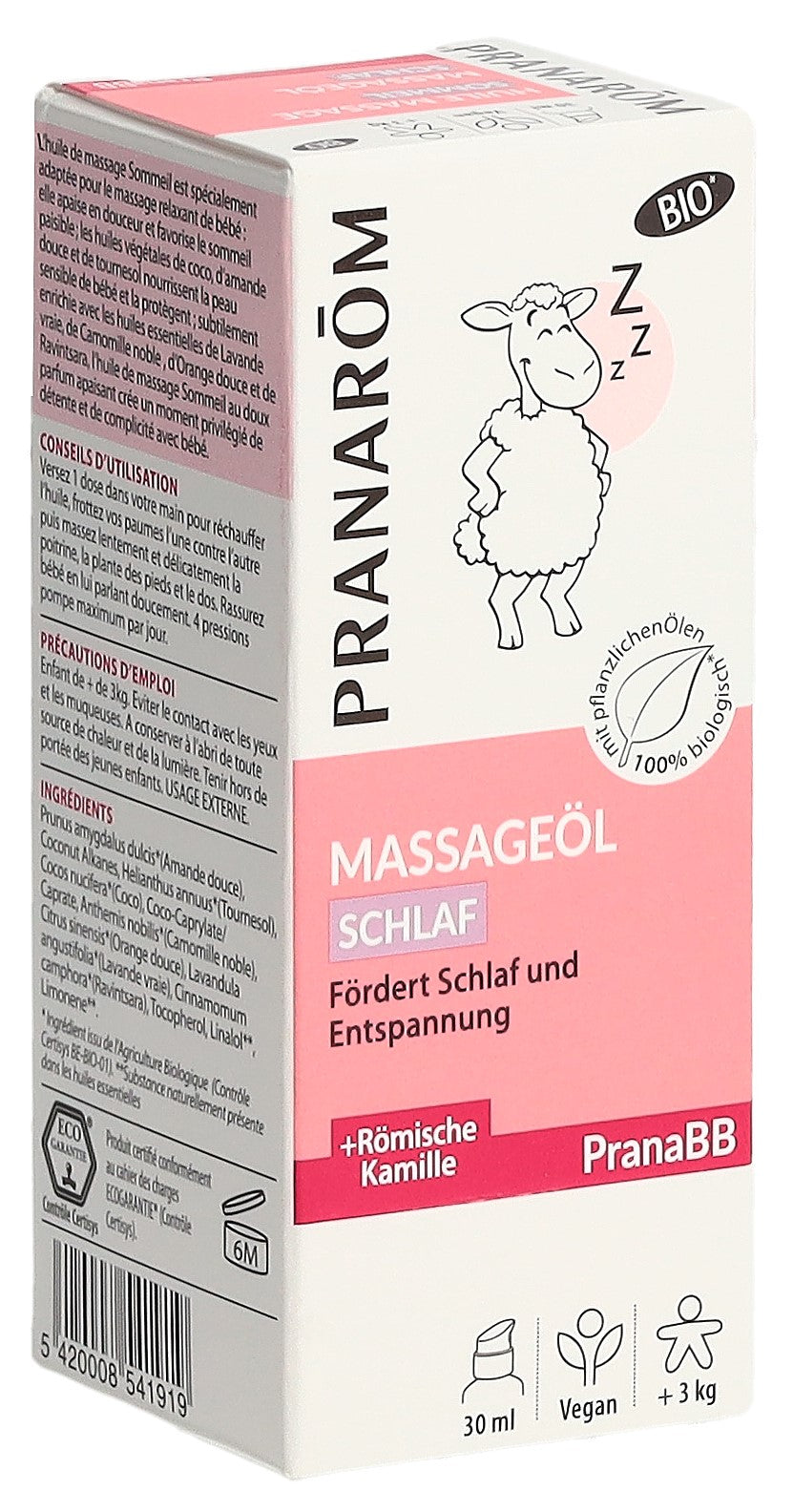 PRANAROM PranaBB Huile Massage Bio Sommeil Bébé 30 ml