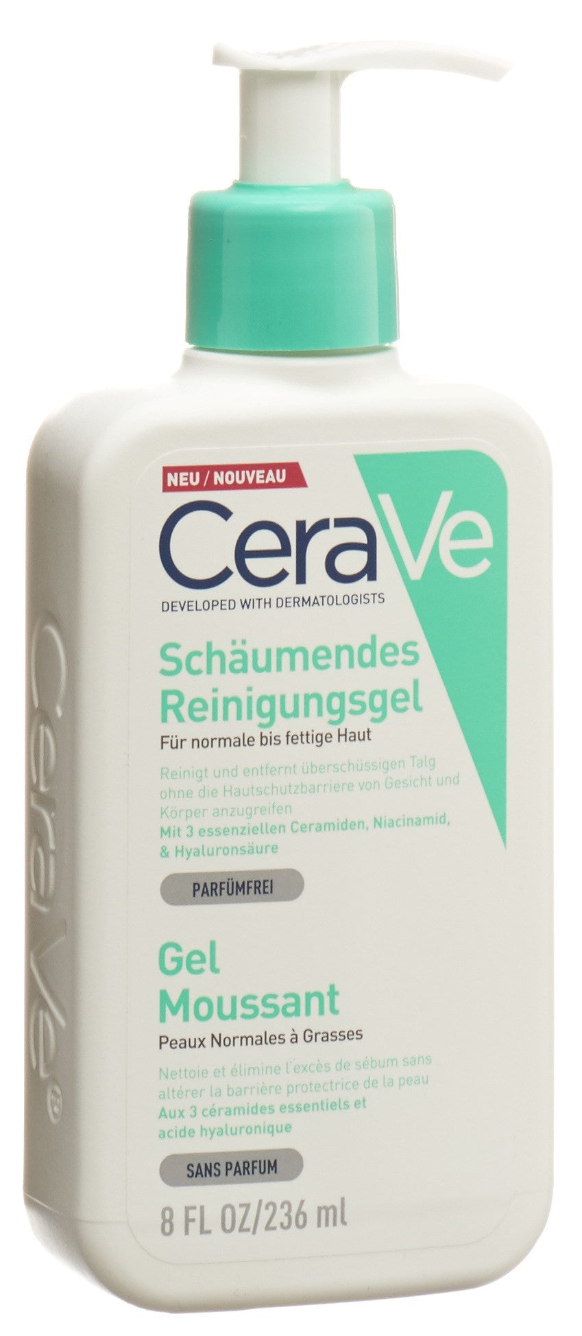 CERAVE Gel Moussant Nettoyant Peaux Grasses 236 ml