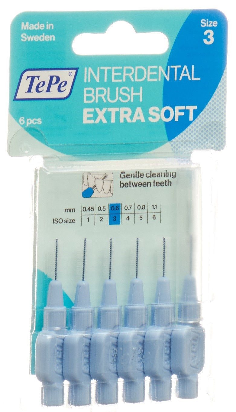 TEPE Brossettes Interdentaires X-Soft 0.60mm Nettoyage Profond | Blister 6 Pcs
