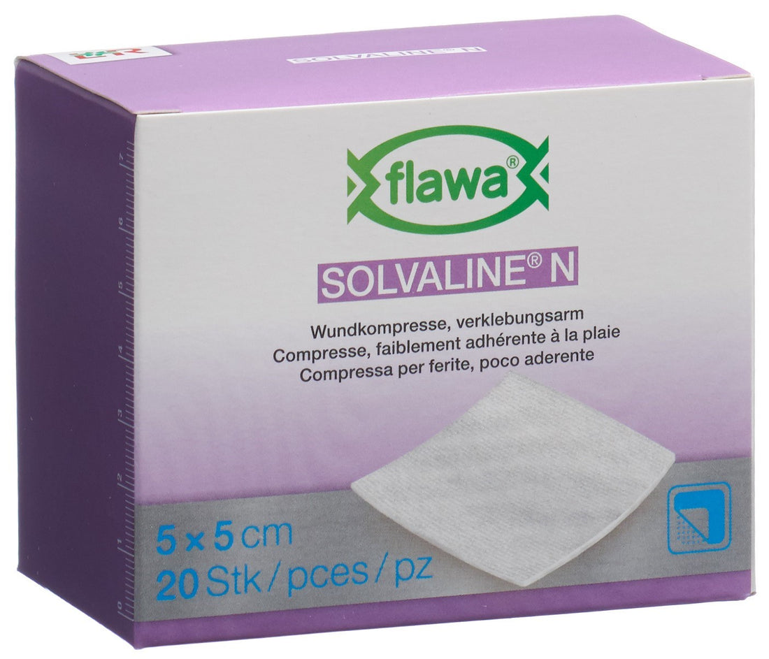 FLAWA Solvaline N Compresses Stériles 5x5cm | Lot de 20