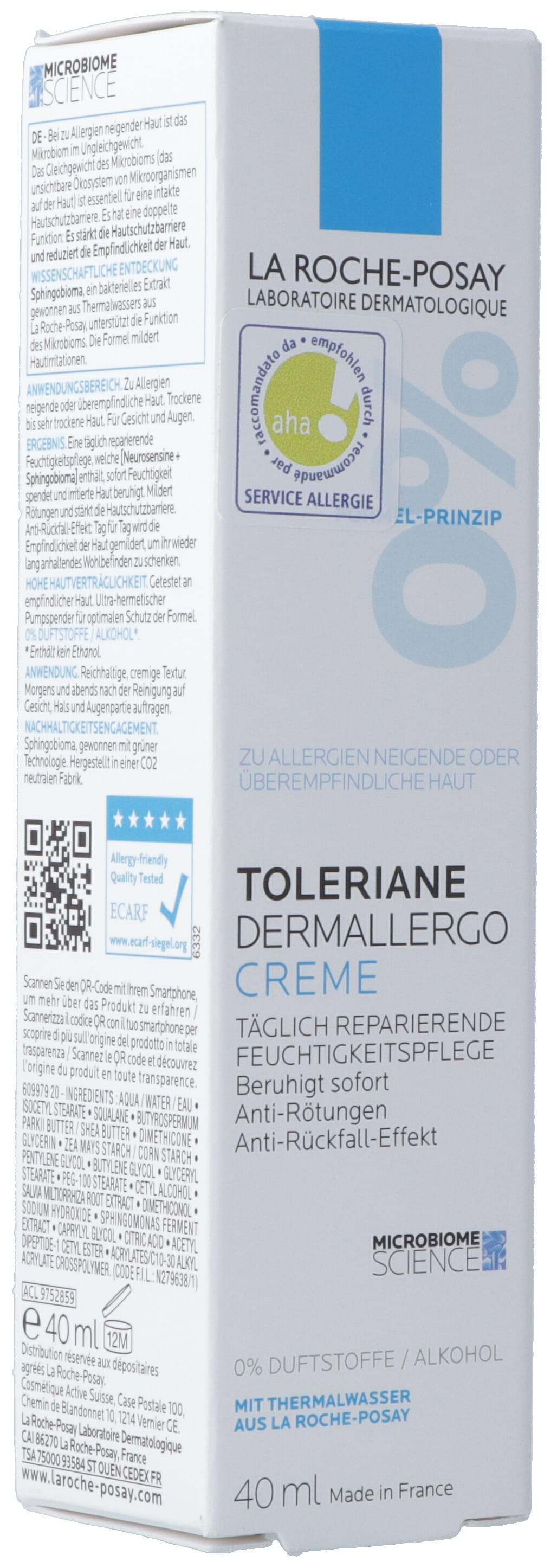 La Roche-Posay Toleriane Dermallergo Crème Apaisante | 40 ml