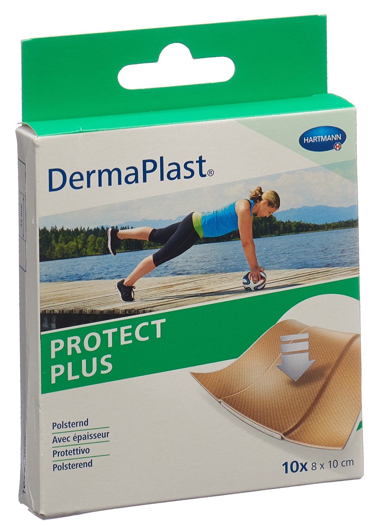 DERMAPLAST ProtectPlus Pansement 8 cm x 10 cm 10 pièces