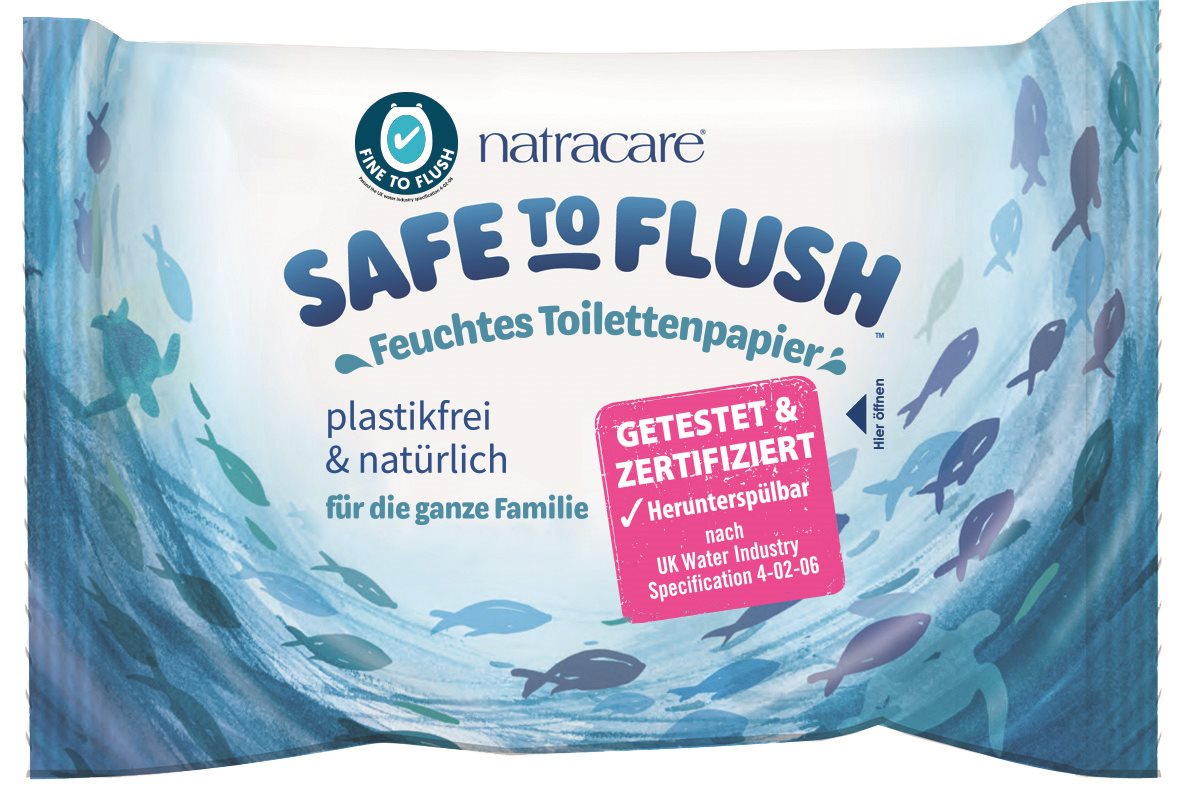 NATRACARE Lingettes Toilette Sûres &amp; Douces 30 Lingettes