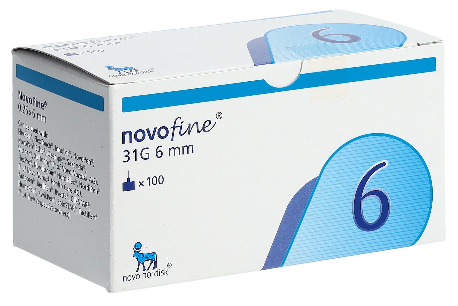 NOVOFINE IP-APS Aiguilles Injectables 31G 6mm 100 Pièces Confort