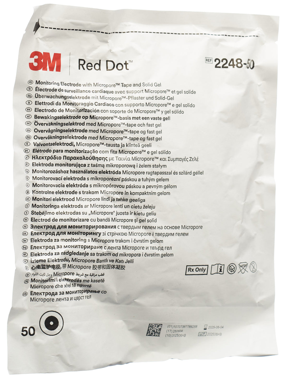 3M RED DOT ECG élect péd ronde (nouveau) 50 pce