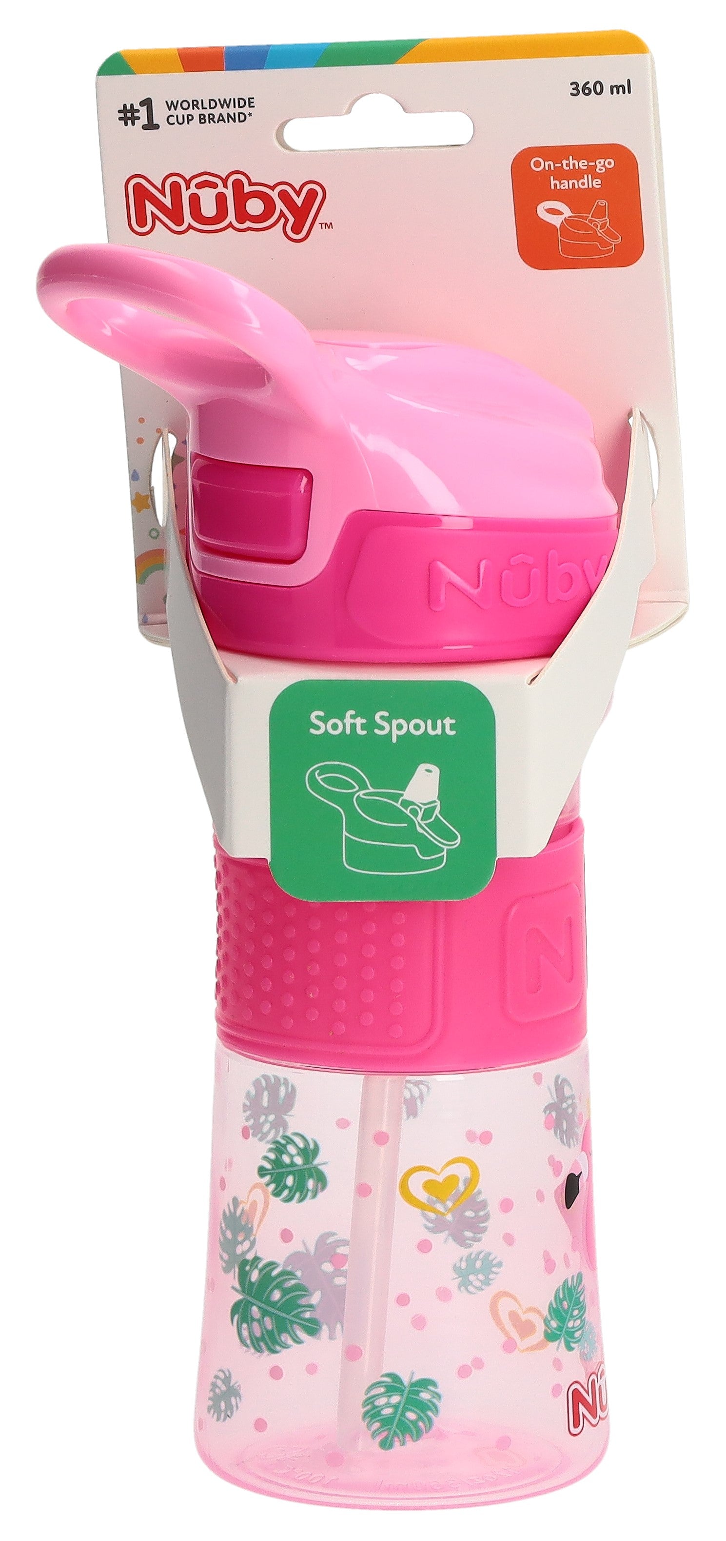 Nuby Gobelet Paille Reflex 360ml Anti-Fuite | Bébé 6m+
