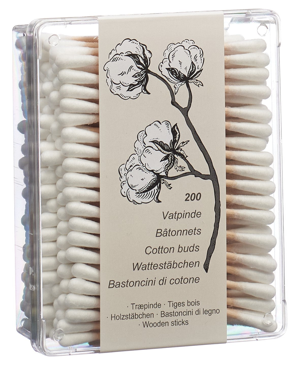DANSU Coton-Tiges Bois 200 Pièces | Hygiène &amp; Soin Doux