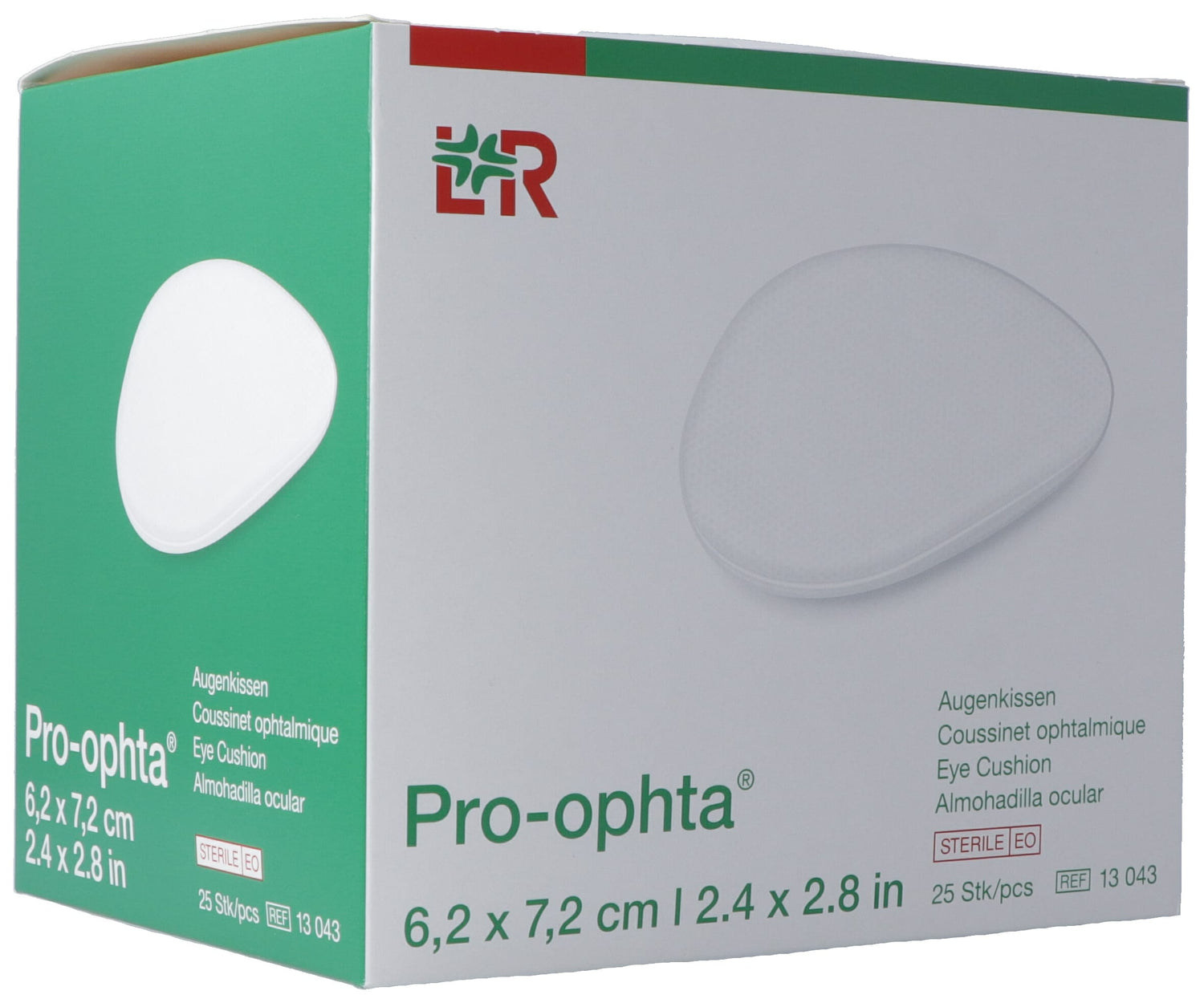 PRO-OPHTA Coussinet Ophtalmique Stérile 6.2 x 7.2 cm | 25 Pièces