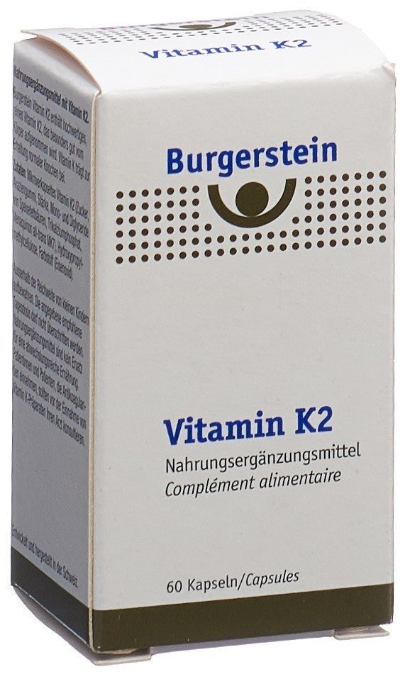 BURGERSTEIN Vitamine K2 Complément Alimentaire Os &amp; Cœur 180 mcg 60 Capsules
