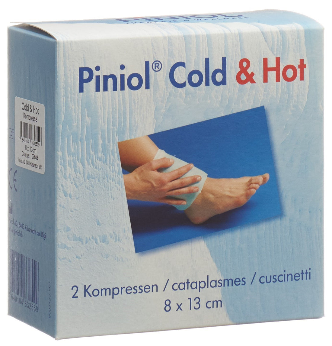 PINIOL Compresse Froide et Chaude 8 cm x 13 cm 2 Pièces | Soulagement Douleur