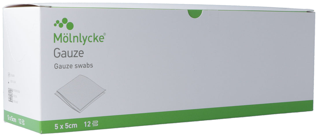 Mölnlycke Compresses de gaze 5x5cm 12 couches 24 sachets 5 pièces | Soin des plaies