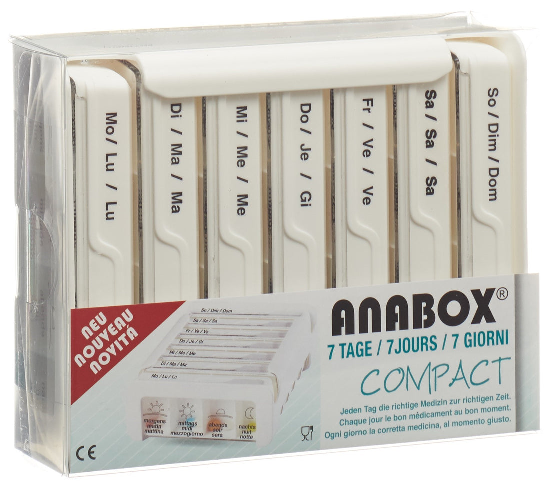 ANABOX Pilulier 7 Jours Blanc | Organisation Facile