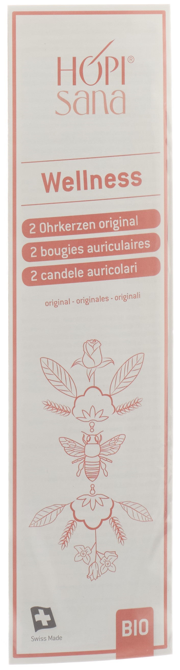 Hopisana Bougies Auriculaires Bien-être Rose 2 Pièces | Soin Naturel