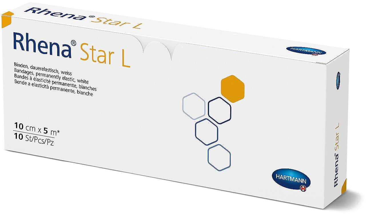 RHENA Star L Bande Élastique 10cm x 5m Blanc 10 Pièces | Soin &amp; Confort