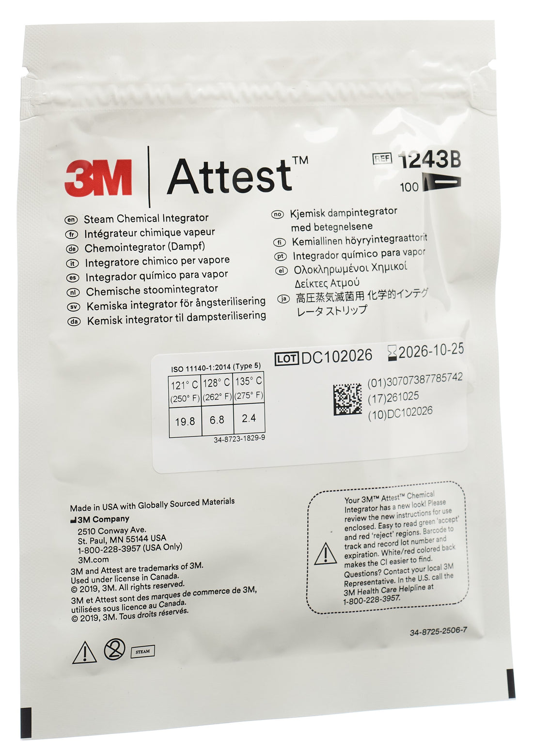 3M COMPLY SteriGage indicat int vapeur (n) 100 pce