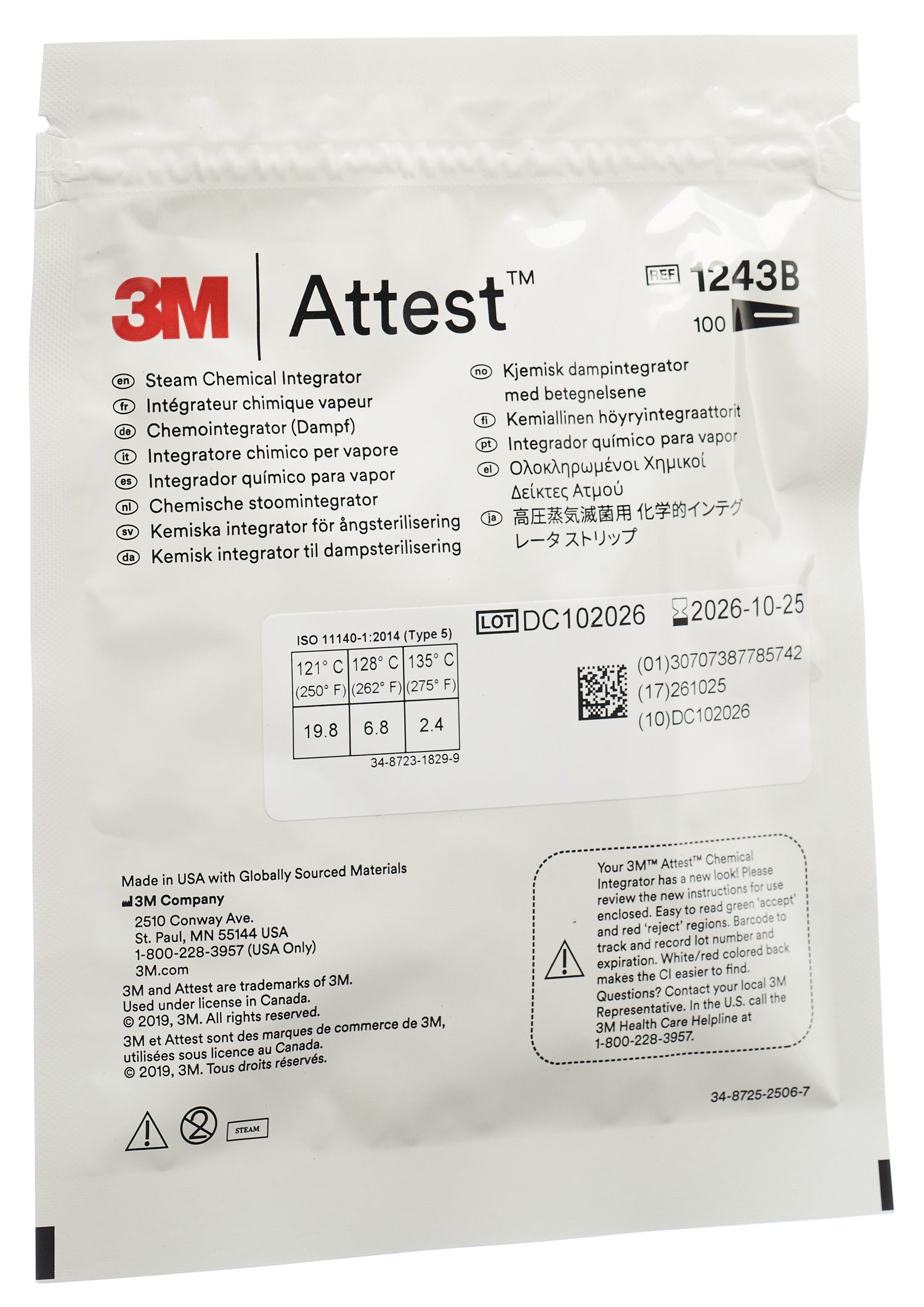 3M COMPLY SteriGage indicat int vapeur (n) 100 pce