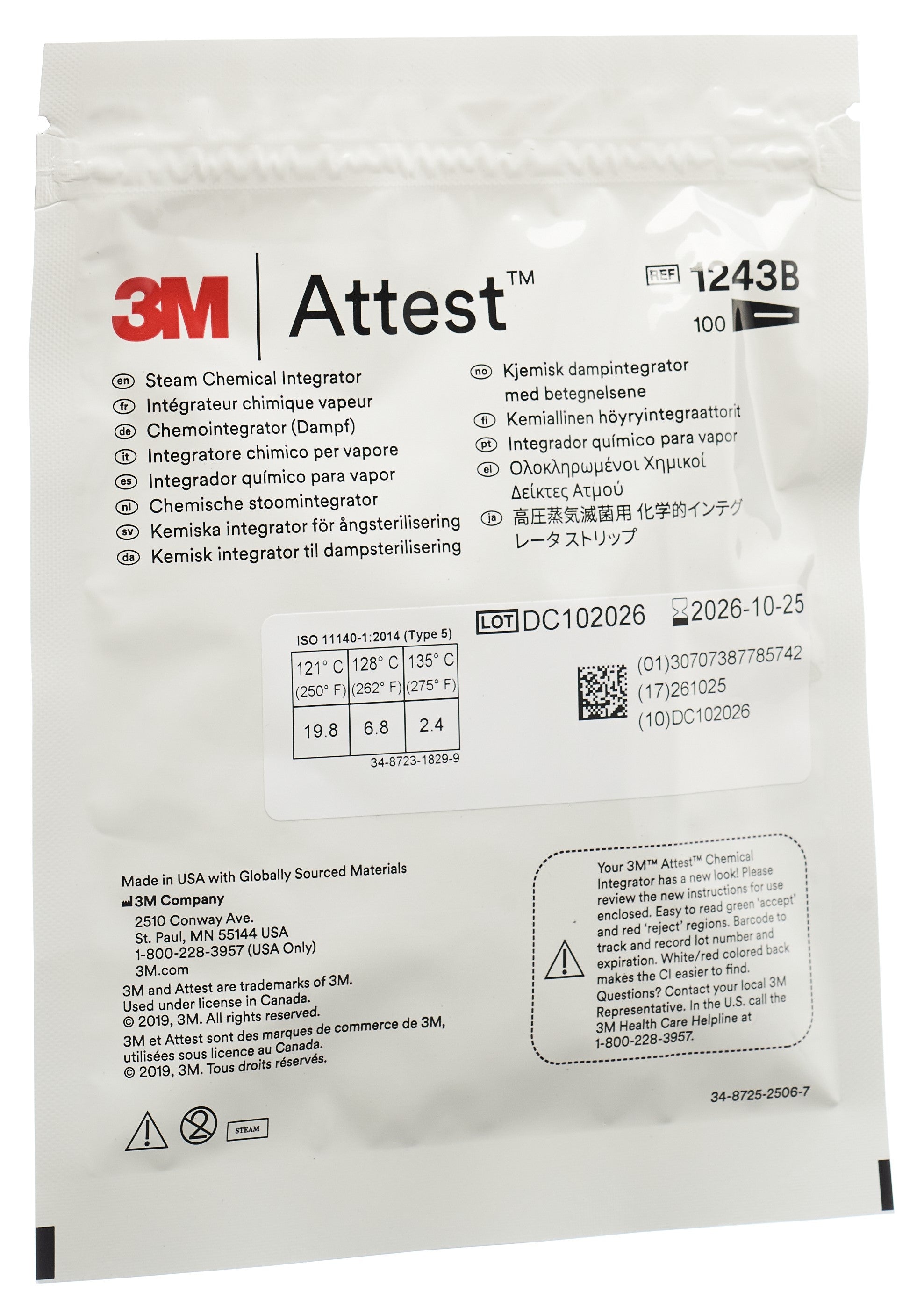 3M COMPLY SteriGage indicat int vapeur (n) 100 pce