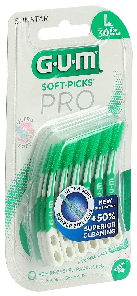 GUM Soft-Picks Pro Large 30 Pièces | Hygiène Dentaire Efficace