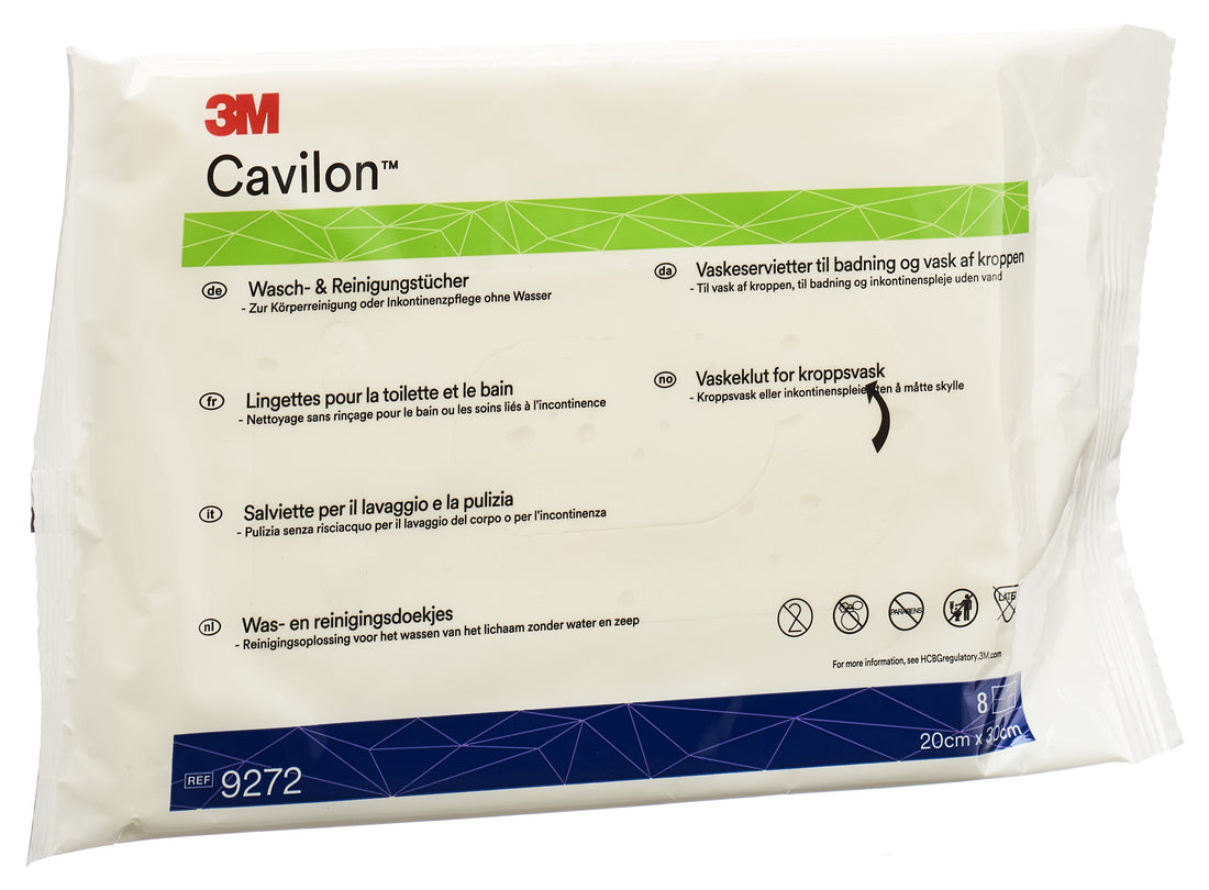 3M CAVILON lingett toilette et bain 2en1 8 pce