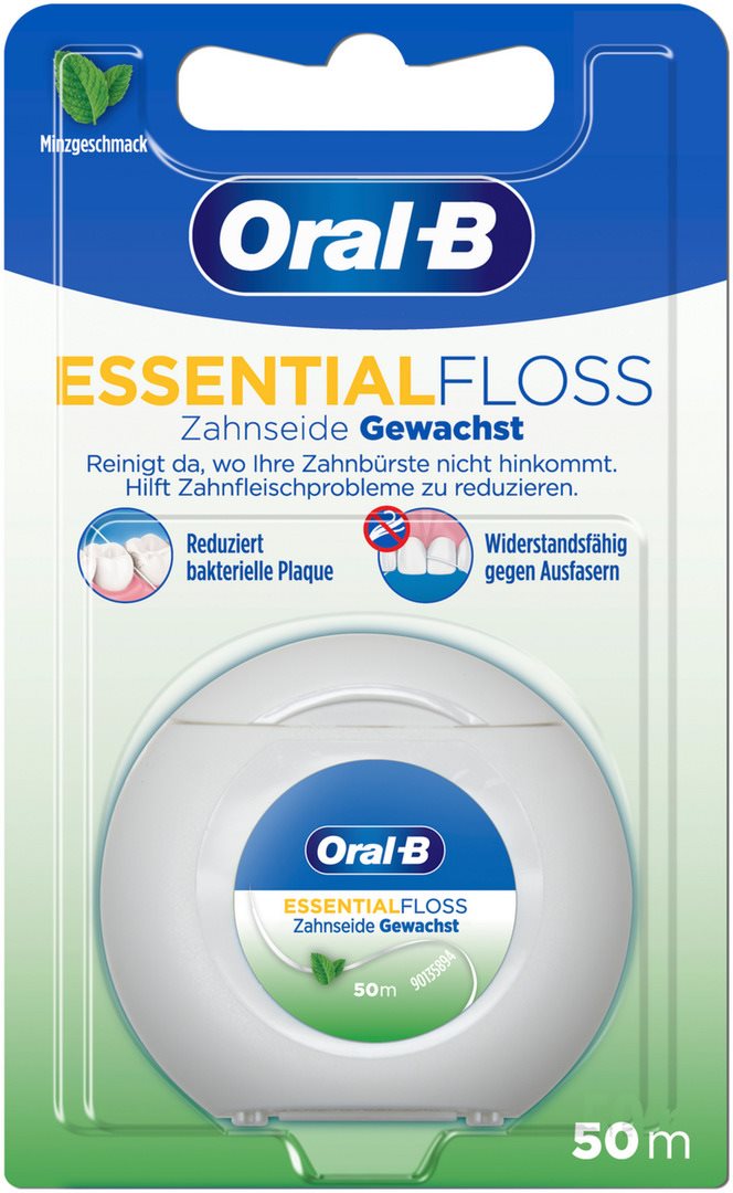 Oral-B Essentialfloss fil dentaire cire menthe 50 m | Nettoyage supérieur