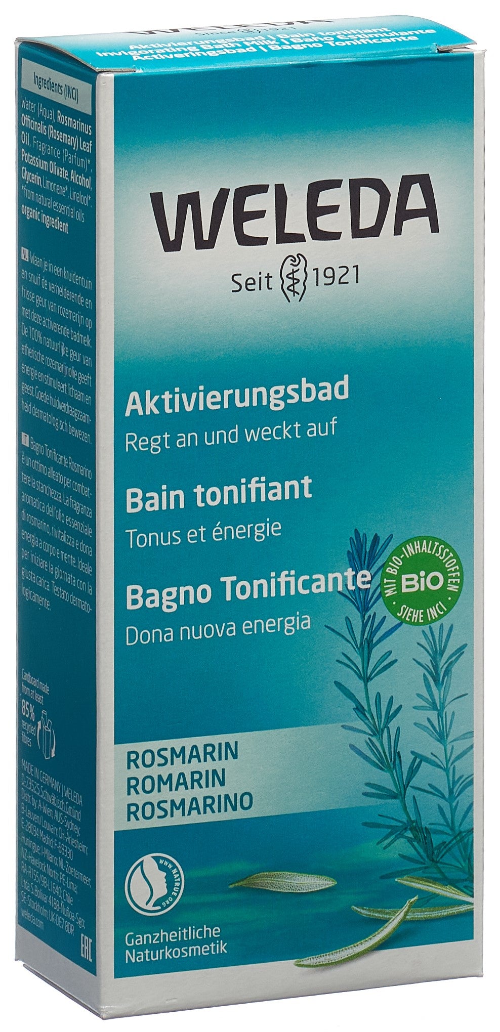 WELEDA bain tonifiant romarin fl verre 200 ml