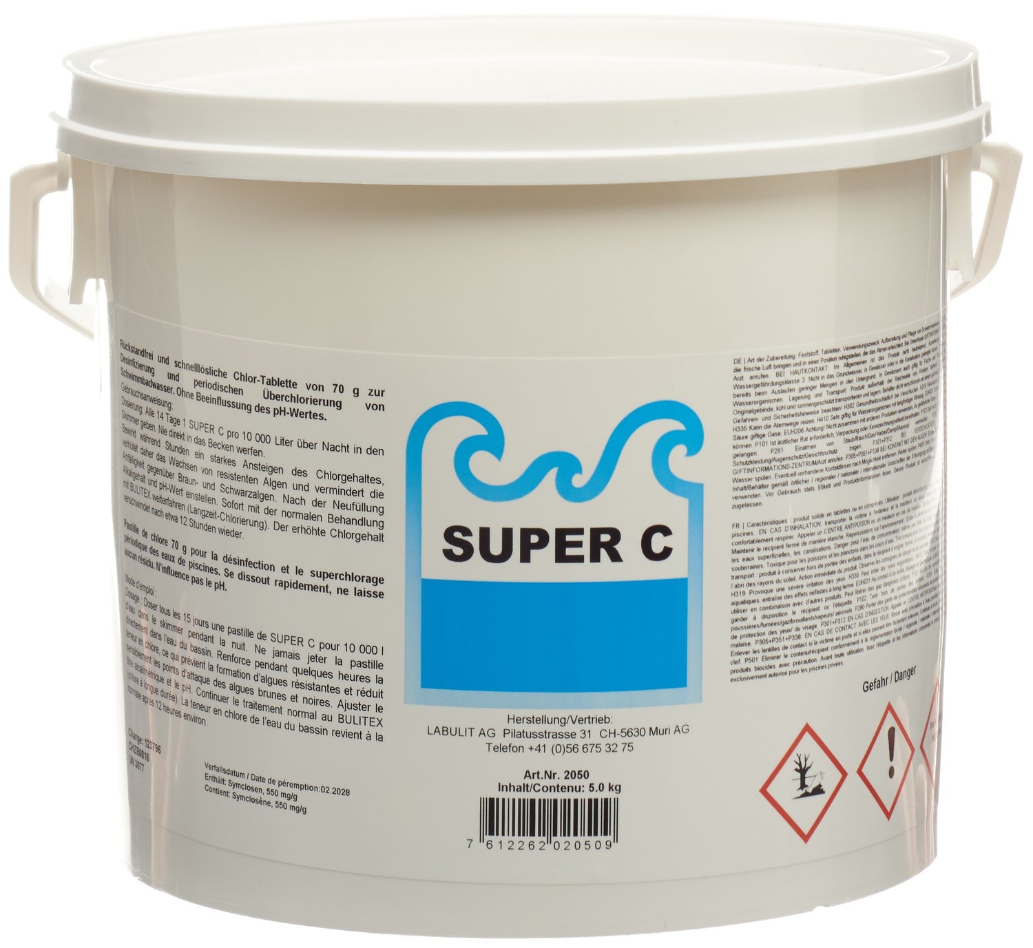Superchlorage Super C Comprimés 70g 72 Pièces | Antiseptique