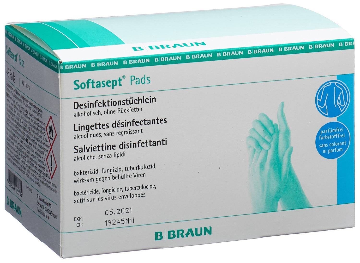 SOFTASEPT Lingettes Désinfectantes Antiseptiques | 48 Lingettes