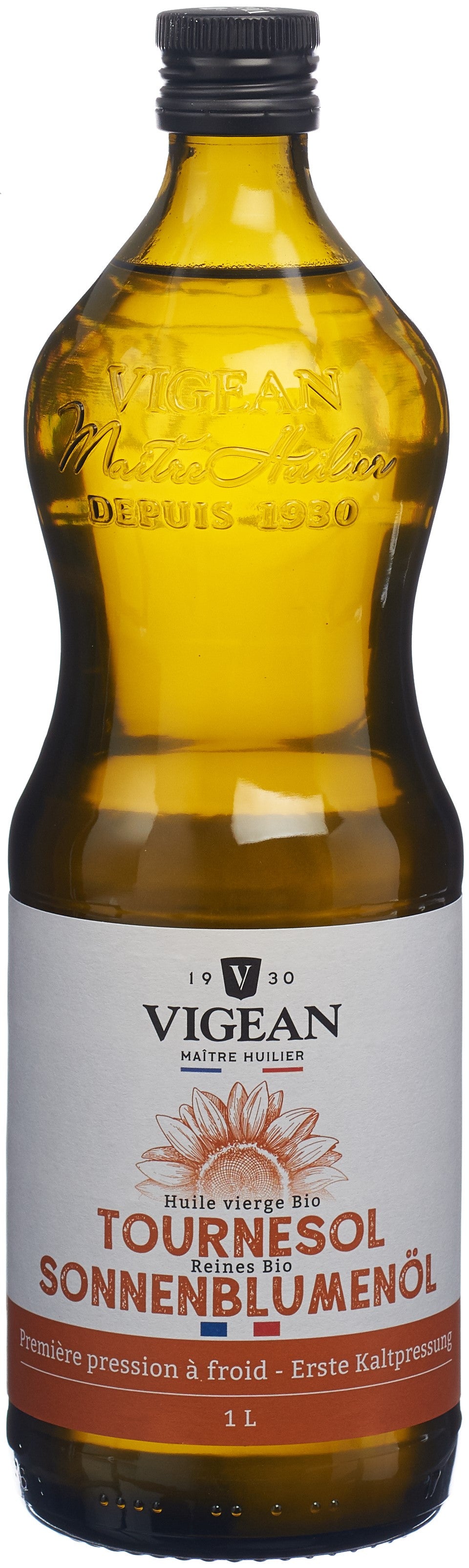 VIGEAN huile de tournesol bio fl 1 lt