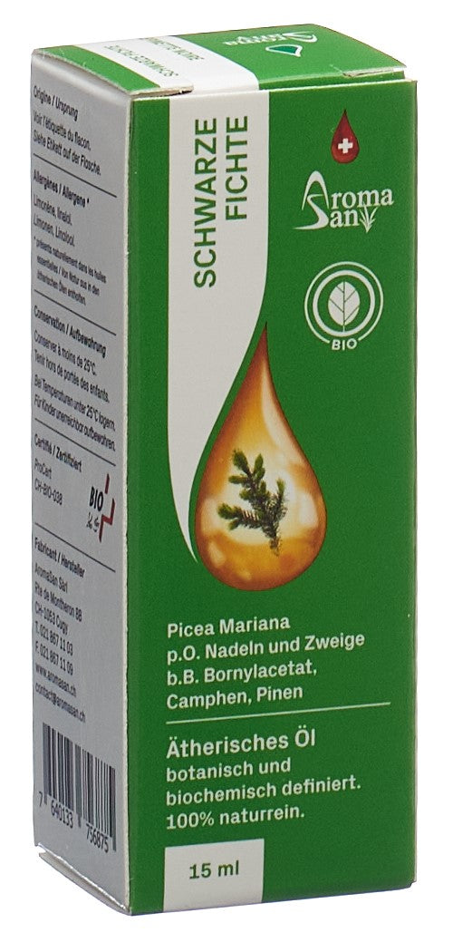 AROMASAN Huile Essentielle Épinette Noire Bio - Respiration &amp; Vitalité | 15 ml