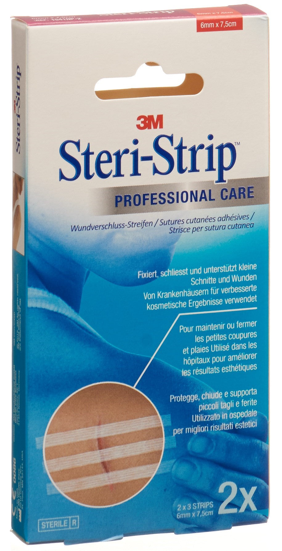 3M STERI STRIP 6x75mm blanc renforcé 2 x 3 pce
