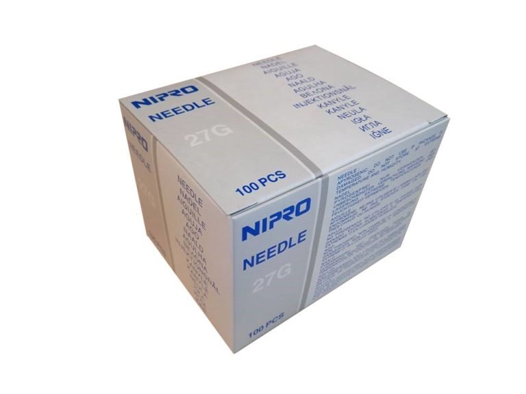 NIPRO Aiguilles Seringue 0.4 x 19 mm 27G 3/4" Gris 100 Pcs Confort