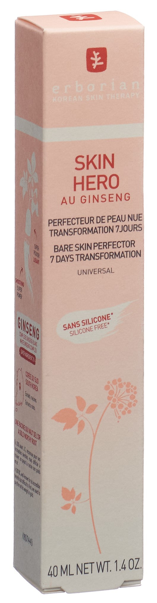 ERBORIAN Skin Hero Soin Éclat Peau Parfaite 40 ml