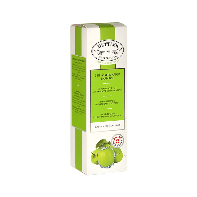METTLER 1929 Shampoing 2 en 1 Pomme Verte Cheveux &amp; Corps | 200 ml