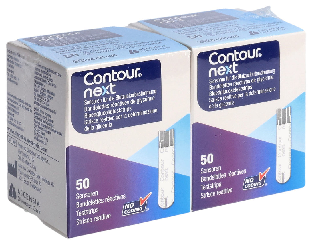 Bandelettes réactives Contour Next (IP-APS) 100 pièces | Mesure glycémie précise