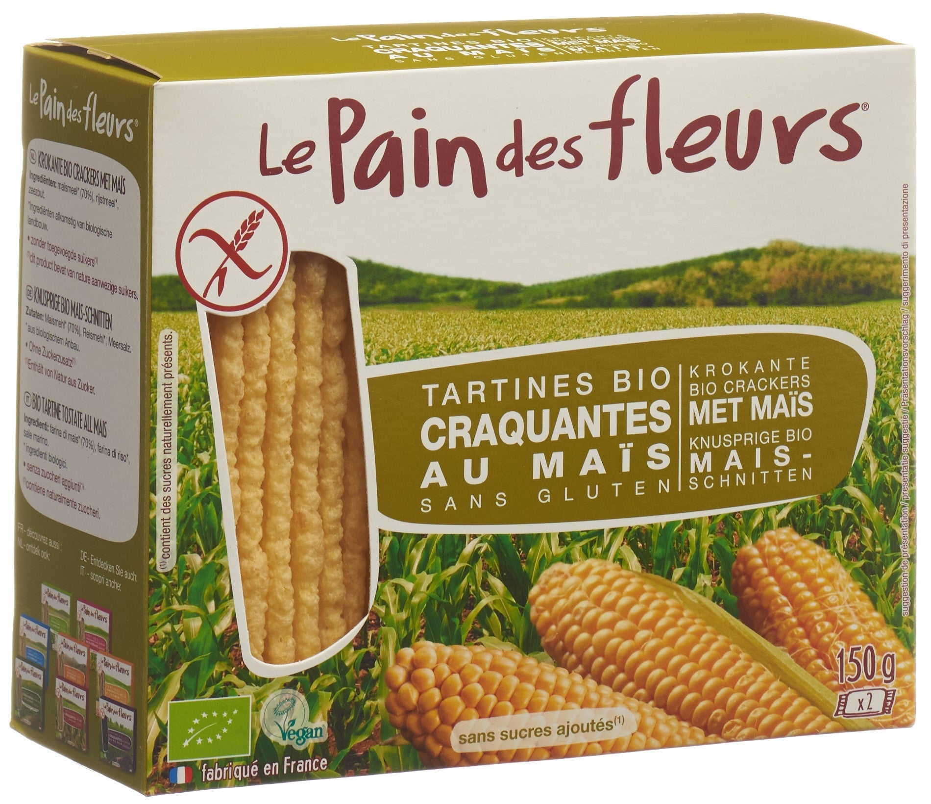 LE PAIN DES FLEURS Tartare de Maïs Bio Sans Gluten 150 g