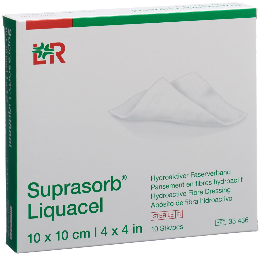 SUPRASORB Liquacel Pansement Hydrocellulaire 10 x 10 cm | Lot de 10