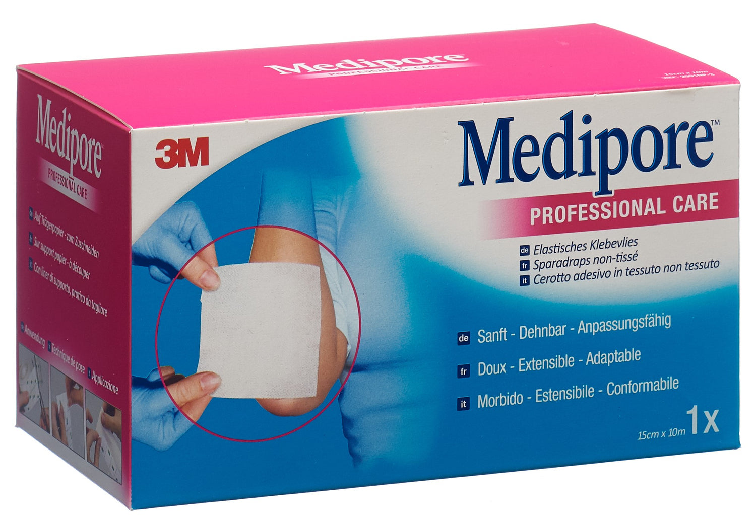 3M MEDIPORE sparadrap 15cmx10m liner rouleau